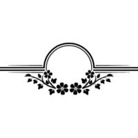 Elegant Floral Ornament, Vintage Element - Border vector