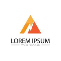 Gradient triangle logo with abstract design for startup tech business branding vector