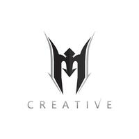 Unique and Trendy M Logo for Branding Identity in Modern Flat Design Style vector