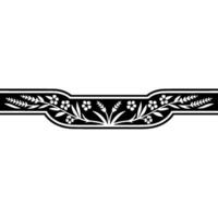 Elegant Floral Border, Vintage Element, alternate version 27 vector