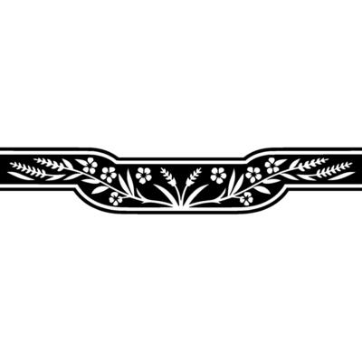 Elegant Floral Border, Vintage Element, alternate version 27