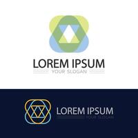 Creative triangle icon design for corporate branding and business logo presentation vector