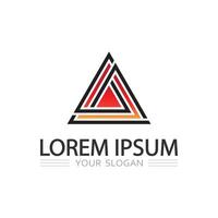 Triangle outline symbol logo with clean structure and minimal brand identity appeal vector