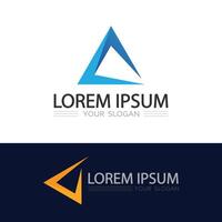 Elegant triangle icon with symmetry for professional brand identity concepts vector