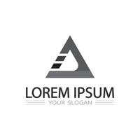 triangle symbol logo with futuristic concept for creative business identity vector