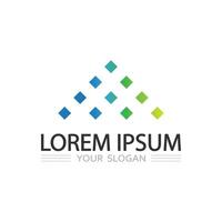 triangle logo design with layered elements for sharp business visual branding vector