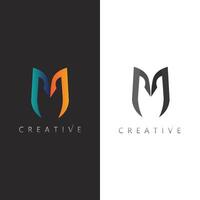 Luxury M Shaped Logo with Gold Gradient Style for Elegant Business Design vector