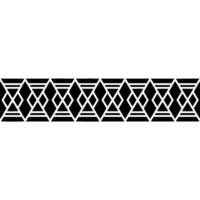 Geometric Deco Border, Black White, Minimalist Pattern, Linear vector