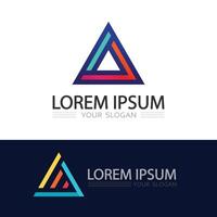 Abstract triangle logo with modern minimalist shape for branding and identity design vector