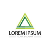 triangle symbol logo design for corporate innovation and global branding vector