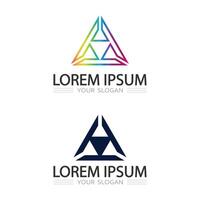 Modern triangle logo with high-tech appearance for innovative company branding vector