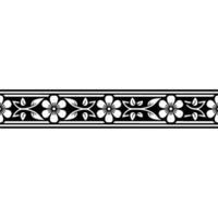 Elegant Floral Border, Vintage , Decorative Element, alternate version 208 vector