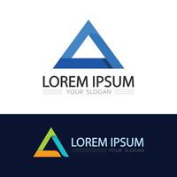triangle logo with modern minimalist shape for branding and identity design vector