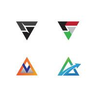 Polygonal Triangle Logo with Prism Effect for Corporate Visual Identity vector