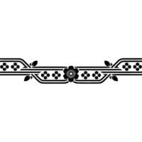 Elegant Floral Border, Vintage Element, alternate version 33 vector
