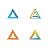 Artistic triangle shape symbol design with sleek lines for business vector