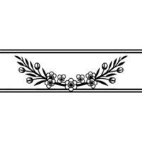 Elegant Sakura Branch Border, Minimalist - Floral vector