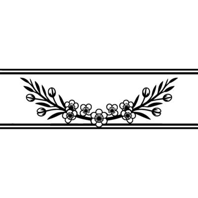 Elegant Sakura Branch Border, Minimalist - Floral