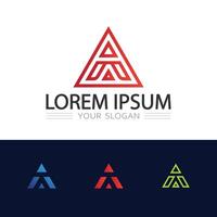 Gradient Prismatic Triangle Logo in Futuristic Style for Company Identity vector