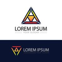 Simple triangle logo mark for minimalist and clean business brand identity vector