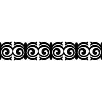 Intricate Black Swirl Border, Vintage Element vector