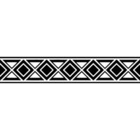 Geometric Deco Border, Black White, Minimalist - Pattern vector