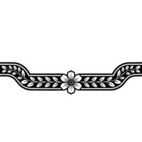 Elegant Floral Border, Vintage Element, alternate version 34 vector