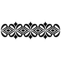 Geometric Border, Stylized Floral Pattern, Elegant vector