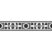 Elegant Floral Border, Vintage , Decorative Element, alternate version 222 vector