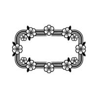 Elegant Floral Frame, Art Deco Style, Vintage, Artdeco vector