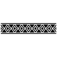 Geometric Deco Border, Black White Pattern, Monochrome vector