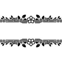 Elegant Floral Border, Vintage , Decorative Element, alternate version 227 vector