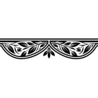 Elegant Botanical Border, Vintage Element - Seamless vector