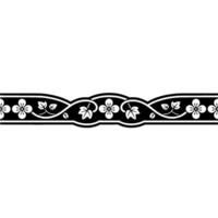 Elegant Floral Border, Japanese , Minimalist Motif, Lineart vector