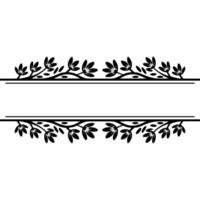 Elegant Botanical Border, Minimalist - Line vector