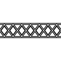 Geometric Deco Border, Minimalist Pattern, Retro vector