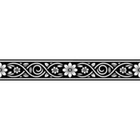 Elegant Floral Border, Vintage , Decorative Element, alternate version 237 vector