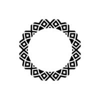 Geometric Tribal Border, Minimalist , Circular Frame vector