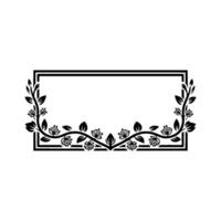 Elegant Botanical Frame, Vintage Style, Shadowed Backdrop vector
