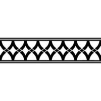 Geometric Black and White Border, Art Deco Style - Pattern vector