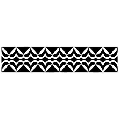 Geometric Wave Border, Minimalist, Symmetry