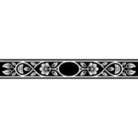 Elegant Floral Border, Vintage , Decorative Element, alternate version 239 vector