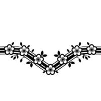 Elegant Japanese Sakura Blossom Border, Minimalist vector