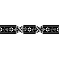 Elegant Floral Border, Japanese Motif, Minimalist vector
