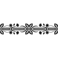 Elegant Botanical Border, Vintage Style, alternate version 12 vector