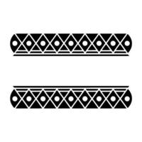Geometric Deco Border, Stylized Black Grey Pattern vector
