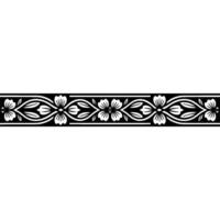 Elegant Floral Border, Vintage Style, Decorative Element, alternate version 18 vector
