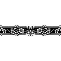Elegant Floral Border, Vintage Style, Decorative Element, alternate version 19 vector