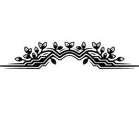 Stylized Branch Border, Minimalist Botanical vector