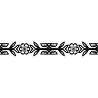 Elegant Floral Border, Vintage Style, Decorative Element, alternate version 20 vector